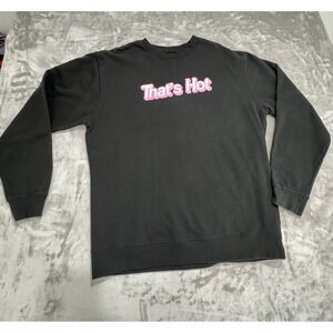Rare Paris Hilton Sweatshirt Women's XL Black‎ That's Hot Long Sleeve Crew Neck